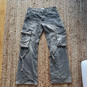 Zara Mid-Rise TRF Cargo Jeans